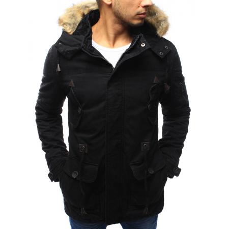 Pánská bunda parka zimní černá