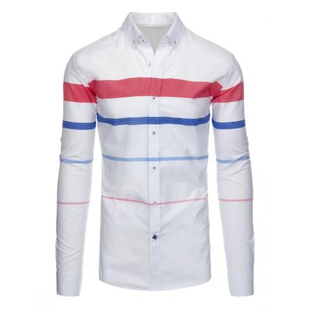 Fehér csíkos férfi ing slim fit