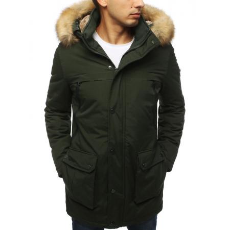 Pánska bunda parka zimná khaki TX3058