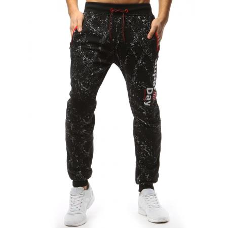 Pánske STYLE nohavice tepláky čierne
