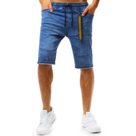 Pánské SHORT kraťasy riflové denim look modré