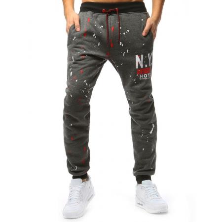 Pánské kalhoty STYLE tepláky antracitové