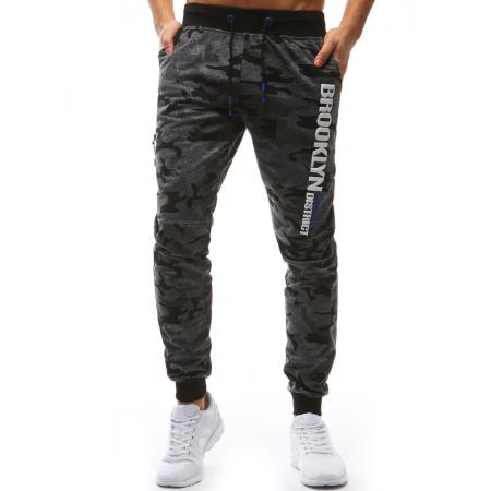 Pánska tepláky STYLE camo maskáčové antracitovej