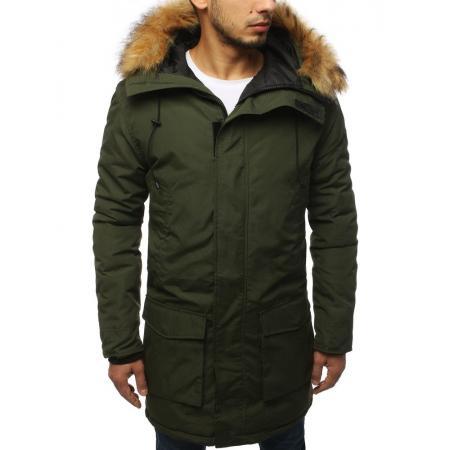 Pánská bunda parka zimní zelená