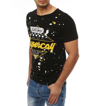 Pánské tričko T-shirt s potiskem černé RX3976