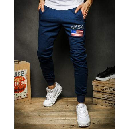 Pánske nohavice teplákové JOGGER modré UX2407