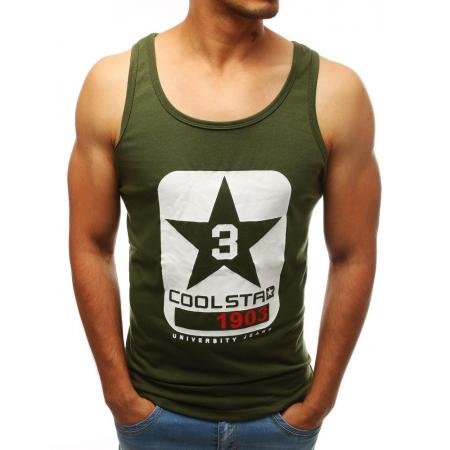 Pánský STYLE nátělník s potiskem zelené