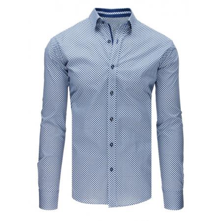 Pánská ELEGANT košile bílo-modré vzory