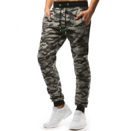 Pánske STYLE nohavice tepláky maskáčové šedé
