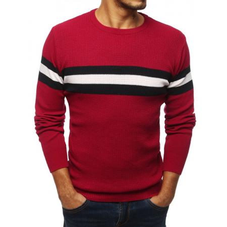 Férfi elegáns pulóver Bordo