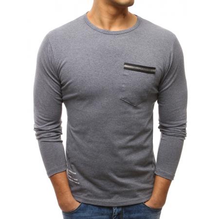 Pánské Long sleeve triko s potiskem antracitové