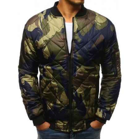 Pánská maskáčová STYLE bunda prošívaná bomber jacket woodland camo