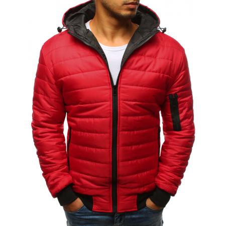 Pánska STYLE bunda prešívaná bomber jacket červená
