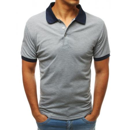 Mens polo világosszürke