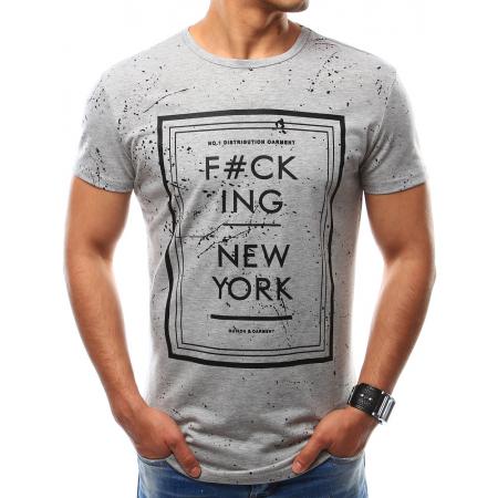 Férfi póló, szürke nyomtatás