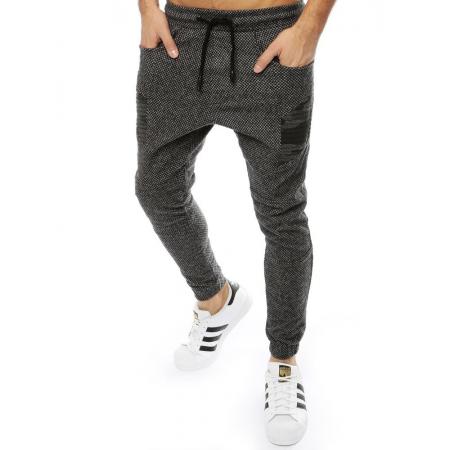 Pánske nohavice jogger tmavo šedé
