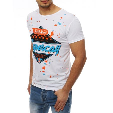 Pánské tričko T-shirt s potiskem bílé RX3974