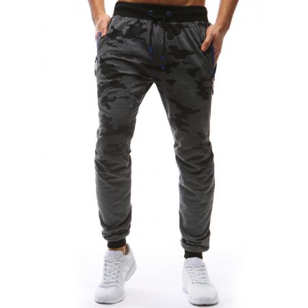 Pánska tepláky STYLE camo maskáčové antracitovej