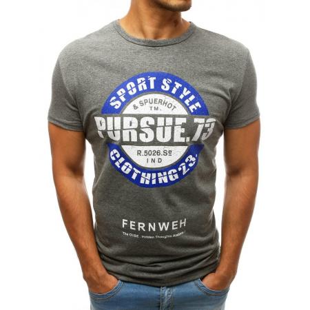 Pánske STYLE tričko s potlačou tmavošedej