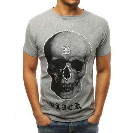 Pánske tričko STYLE s potlačou šedej