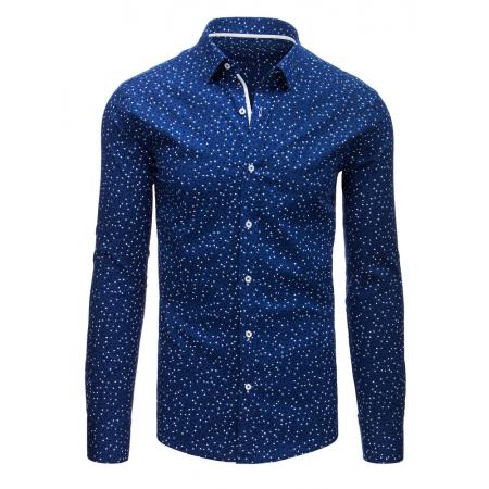 Pánska STYLE košeľa elegantná sa vzormi modrá