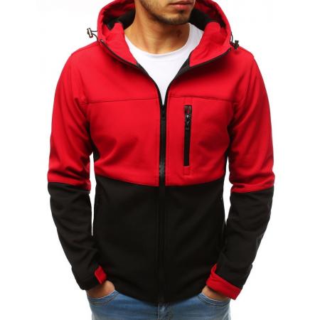 Pánská SPRING bunda softshell s kapucí červená
