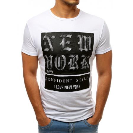 Stílusú férfi póló fehér nyomtatás