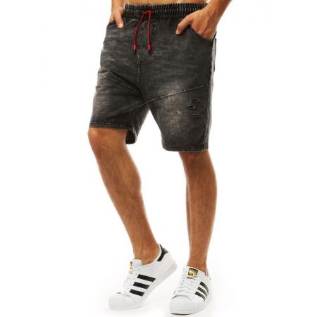 Pánske MODERN kraťasy denim look rifľové čierne