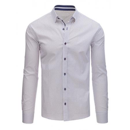 Pánska STYLE košeľa elegantná sa vzormi biela