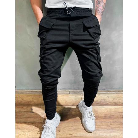Pánske jogger nohavice, čierne UX2632