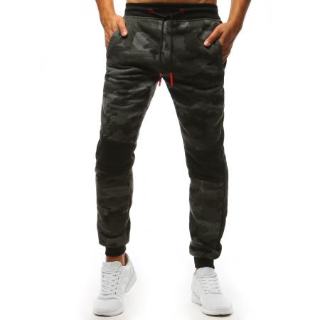 Pánske STYLE tepláky camo maskáčové antracit
