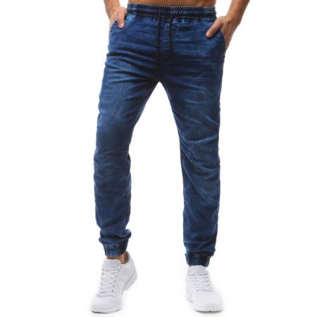Pánske jogger nohavice denim look svetlo modré