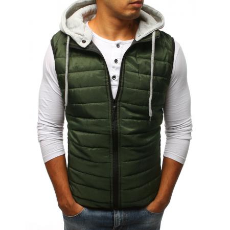Pánská vesta STYLE prošívaná zelená