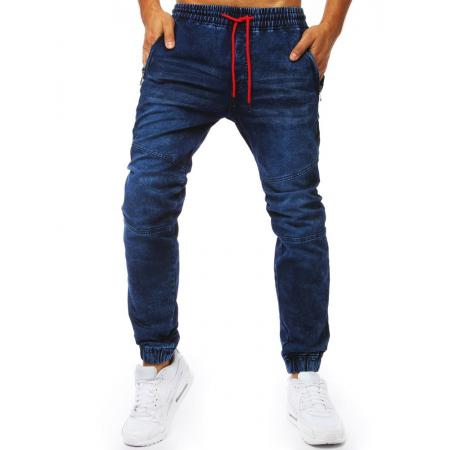 Modré džínové jogger kalhot