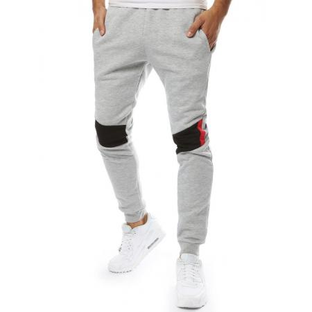 Pánské kalhoty tepláky jogger světle šedé
