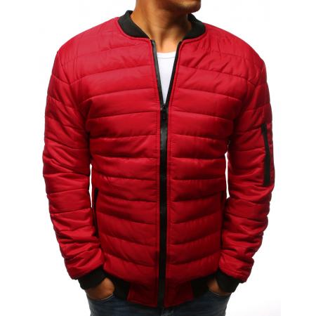 Pánská STYLE bunda prošívaná bomber jacket červená