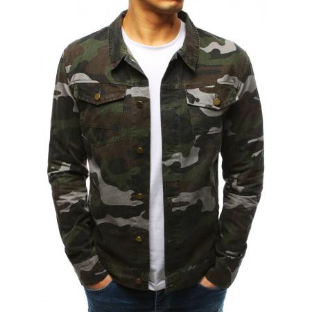 Pánska jeansová bunda woodland camo