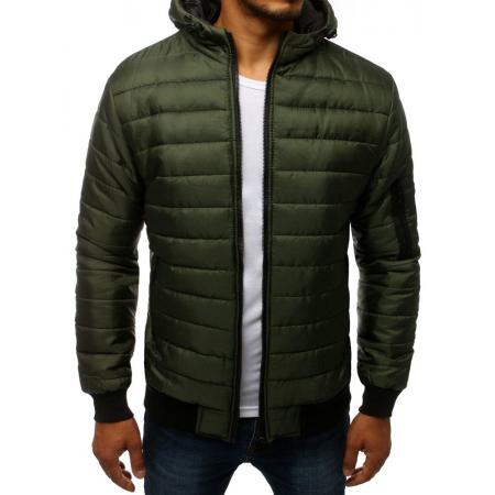 Pánska SPRING bunda prešívaná bomber jacket khaki