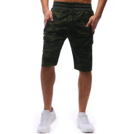 Pánské teplákové kraťase woodland camo maskáčové