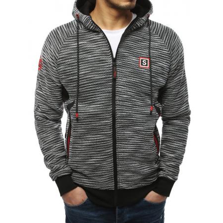 Férfi pulóver STYLE zip világosszürke