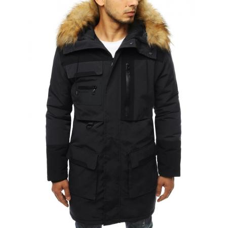 Pánská parka zimní černá tx3134