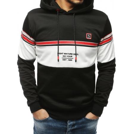 Pánska mikina s kapucňou čierna BX4260