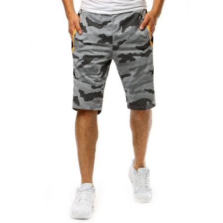 Pánske teplákové SHORT kraťasy moro maskáčové / vojenskej svetlo šedé