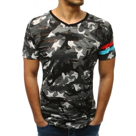 Pánské ELEGANT tričko camo maskáčové šedé