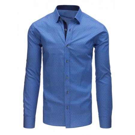 Pánska STYLE košeľa elegantná sa vzormi modrá