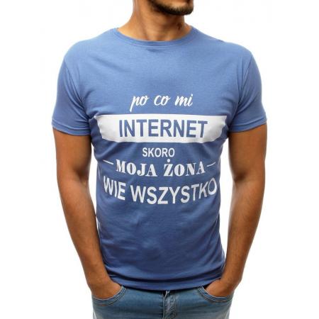 Pánske tričko MAN s potlačou modrej