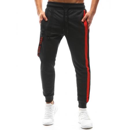 Pánské kalhoty joggery tepláky antracitová