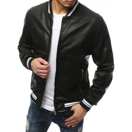 Férfi kabát, fekete műbőr TX3155