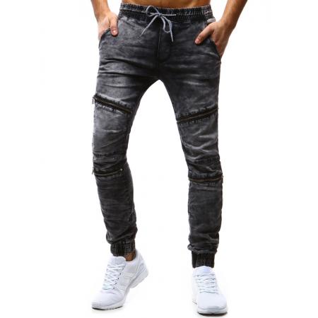 Pánské šedé jeansové joggery