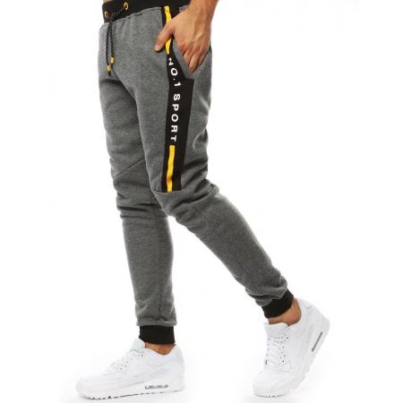 Pánské kalhoty tepláky jogger antracitové